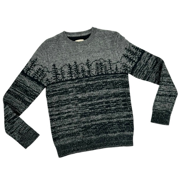 Men's Life/After/Denim Sierra Sweater Grey Black Mountain Scene Crewneck | Small - Picture 1 of 8